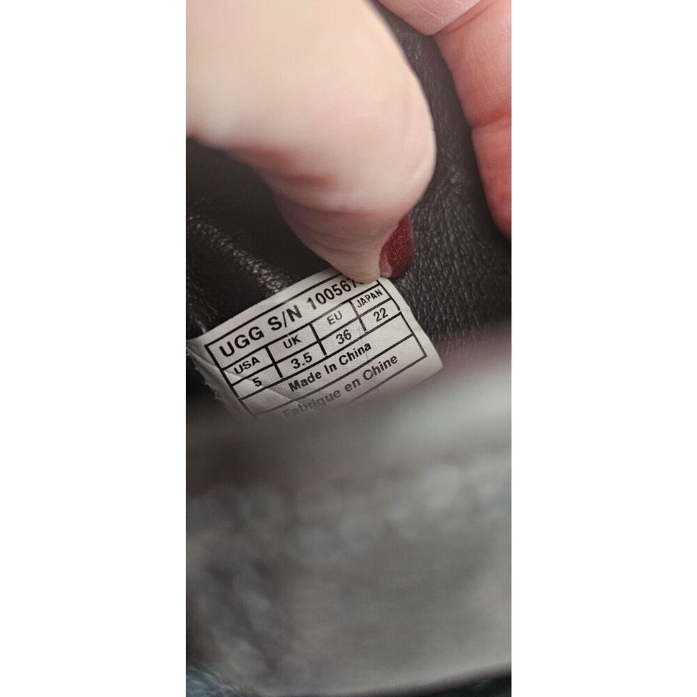 Ugg Boots Womens Sz 5 Frances Brown Leather Ankle 2 Buckle‎ Pull On Booties - Picture 7 of 7